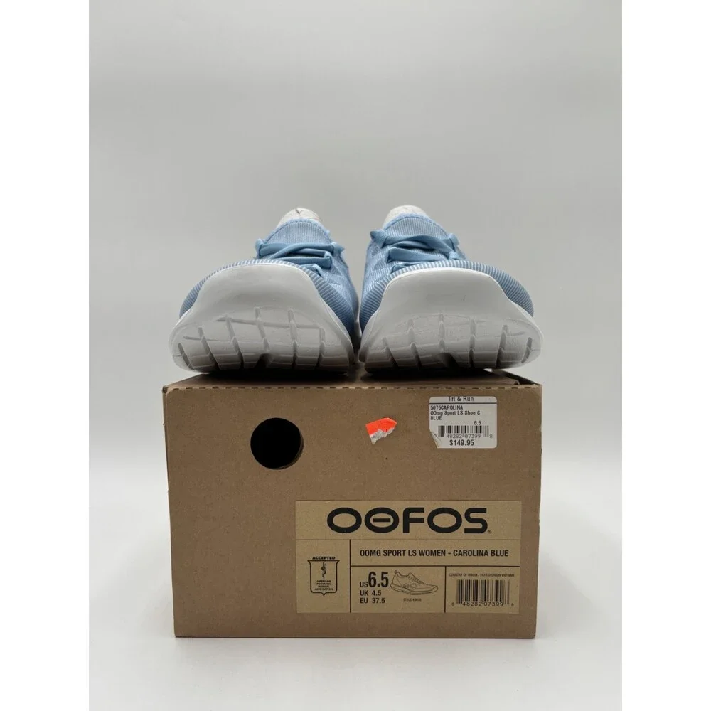 Oofos OOMG SPORT LS Women's NEW Recovery-Shoe Carolina Blue US Size 6.5